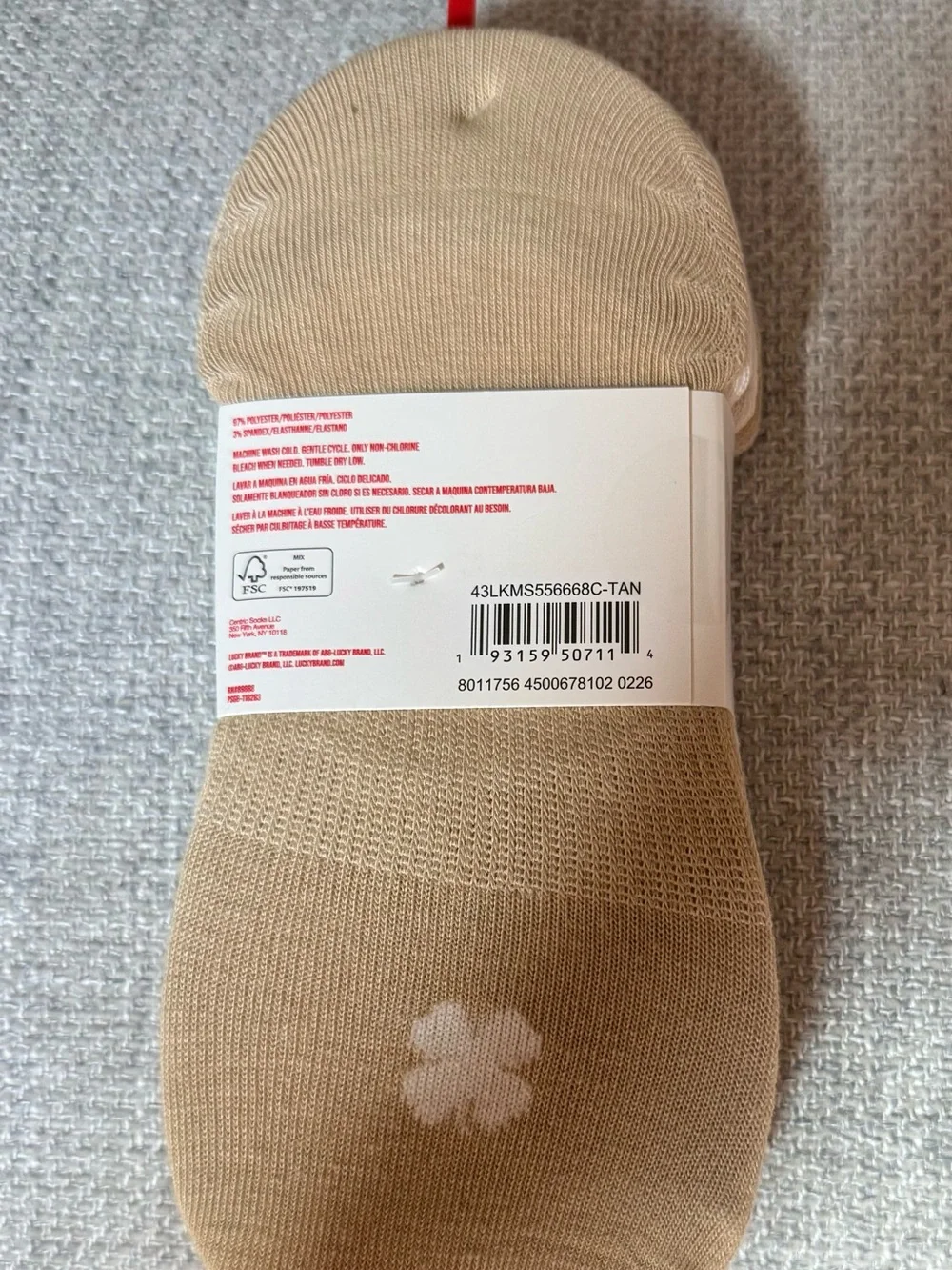 Lucky Brand Nude/Taupe Sneaker Liner Socks - Pack of 6
